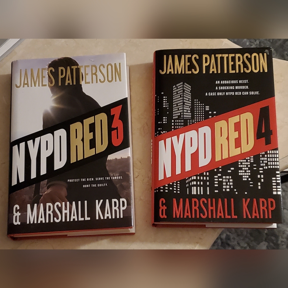 James Patterson 2 hardback books. NYPD Red 3 and NYPD Red 4